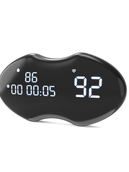 Smart Fitness Heart Rate Monitor Chest Strap with Data Display - IP67 Waterproof, Rechargeable, BLE & ANT+(black).