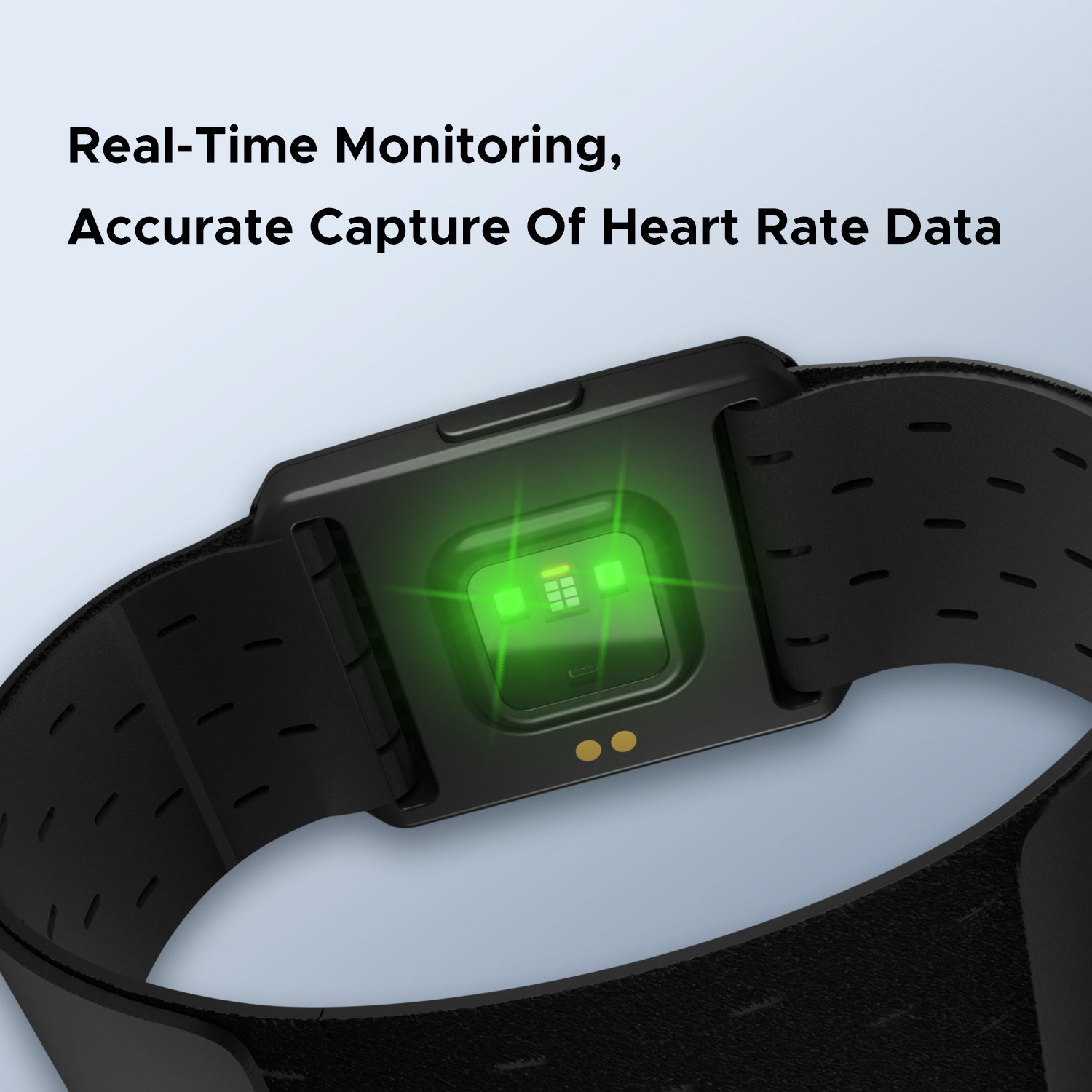 Optical Armband Heart Rate Monitor - Bluetooth & ANT+ Dual Protocol, IP67 Waterproof for Fitness Training(black).