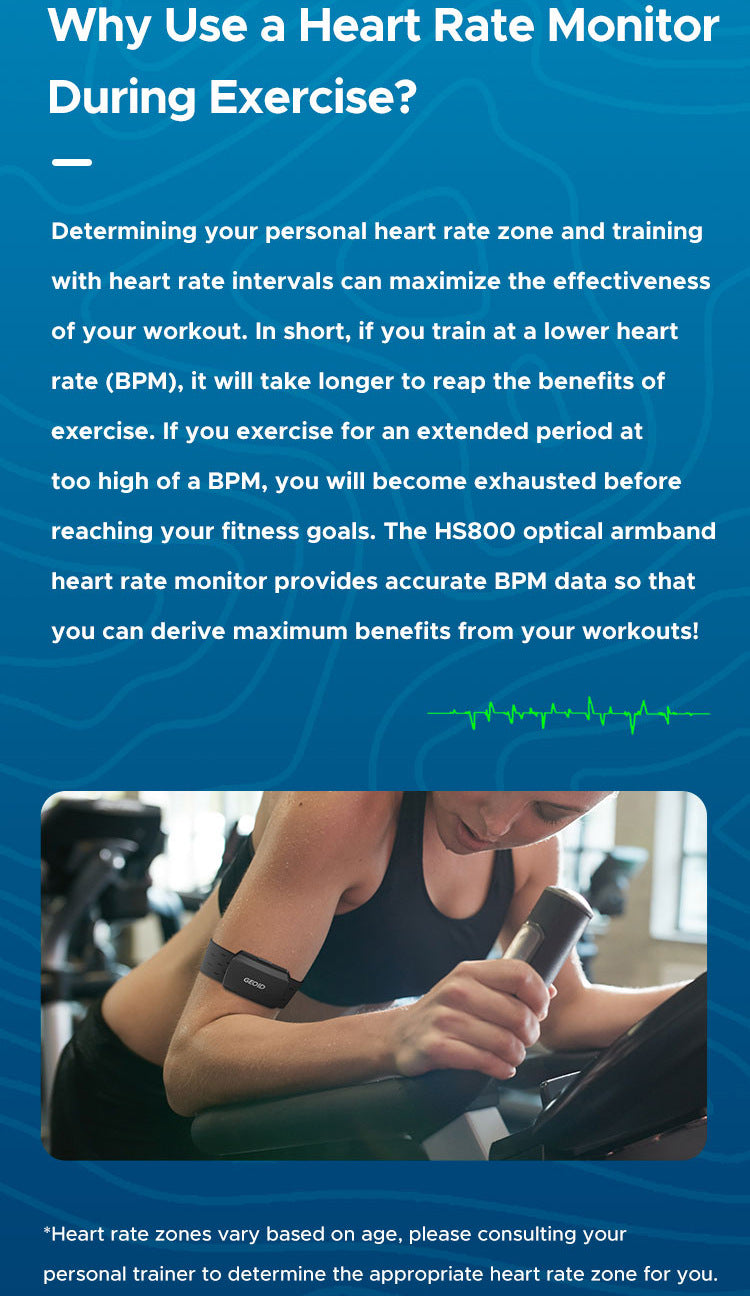 Optical Armband Heart Rate Monitor - Bluetooth & ANT+ Dual Protocol, IP67 Waterproof for Fitness Training(black).