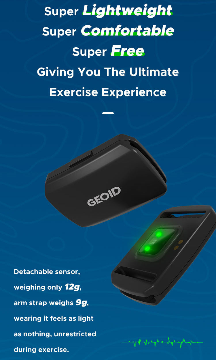Optical Armband Heart Rate Monitor - Bluetooth & ANT+ Dual Protocol, IP67 Waterproof for Fitness Training(black).