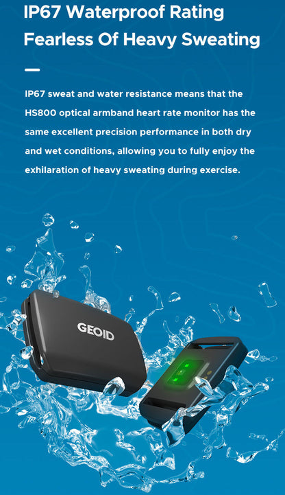Optical Armband Heart Rate Monitor - Bluetooth & ANT+ Dual Protocol, IP67 Waterproof for Fitness Training(black).