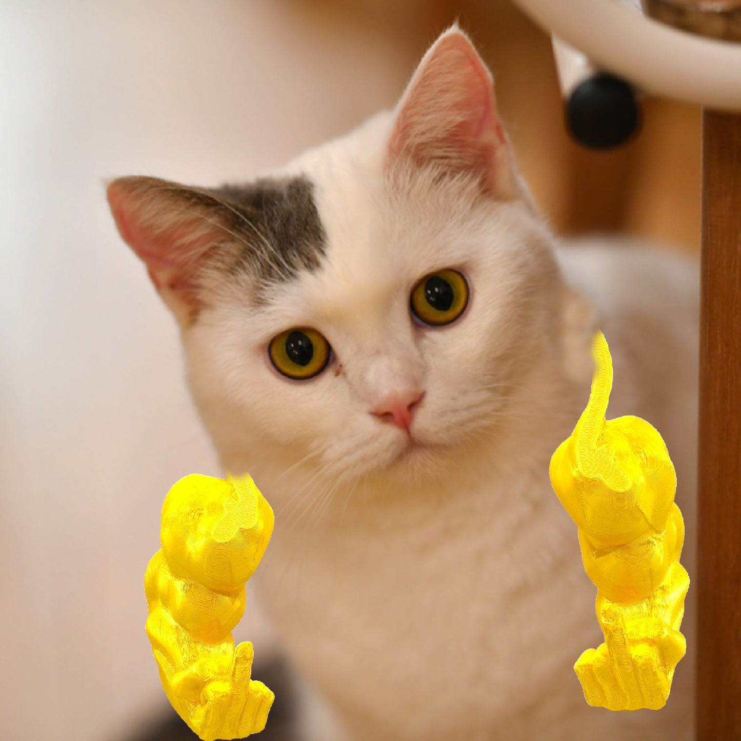2pc Hilarious Muscle Arm Pet Costume Prop - Funny Novelty Arms for Cats & Small Dogs(green)