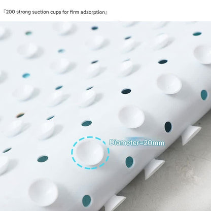 Non-Slip PVC Bath & Shower Mat with Suction Cups and Drainage Holes - Cartoon Ocean Theme(Blonde Mermaid)