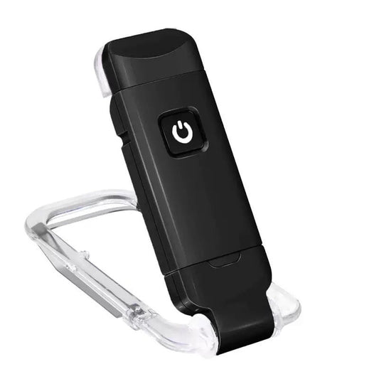 2 Pcs Black USB Rechargeable Clip-on LED Book Light - 3 Color Modes & Dimmable Brightness for Eye-Caring Reading