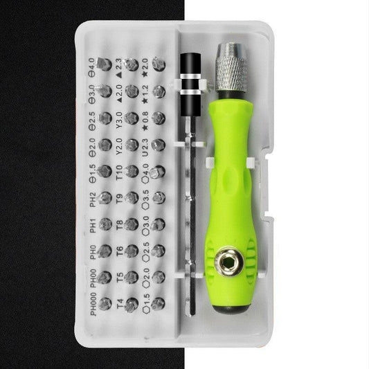 Green 32-in-1 Precision Screwdriver Set - Magnetic Repair Tool Kit for Electronics, Phone & PC.