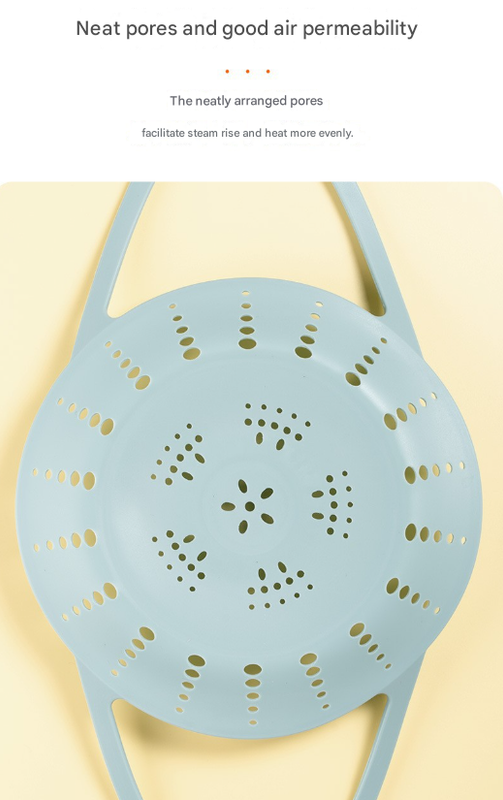 Large Pink Flexible Silicone Steamer Basket with Heat-Resistant Handles - Food-Grade Vegetable Steamer Insert for Pots & Pans.