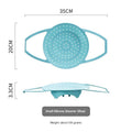 Small Blue Flexible Silicone Steamer Basket with Heat-Resistant Handles - Food-Grade Vegetable Steamer Insert for Pots & Pans.