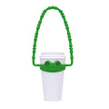 2 Pcs Green Frog Adorable Animal Silicone Cup Carrier - Portable Reusable Handle for Water Cup(cup not included)