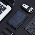 Dark Blue 3-in-1 Magnetic Wallet for MagSafe - Slim PU Leather Card Holder with Kickstand.