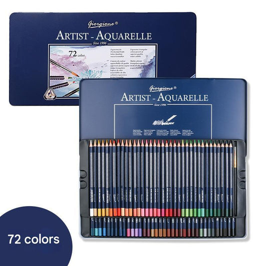 Giorgione Artist Watercolour Pencils 72-Color Set - Premium Water Soluble Colored Pencils for Art & Drawing with Tin Case.