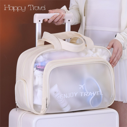 Pink Waterproof Wet Dry Separation Travel Bag - Gym, Beach, Swim, Sports Tote with Shoe Compartment(Filming props are not included)