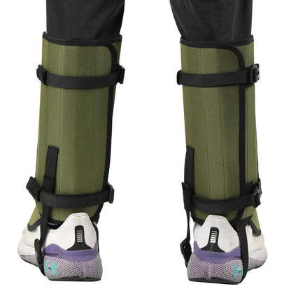 Black Outdoor Waterproof Leg Gaiters - Anti-Snake Bite & Scratch Protection Boot Covers - Breathable Nylon Oxford Leg Guards for Hiking Camping.