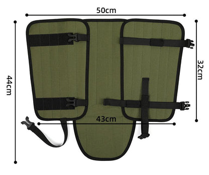 Black Outdoor Waterproof Leg Gaiters - Anti-Snake Bite & Scratch Protection Boot Covers - Breathable Nylon Oxford Leg Guards for Hiking Camping.