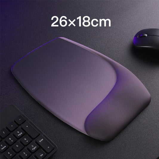 Purple Comfortable Memory Foam Wrist Rest Set â Ergonomic Mouse Pad & Keyboard Hand Support for Office and Home Use.
