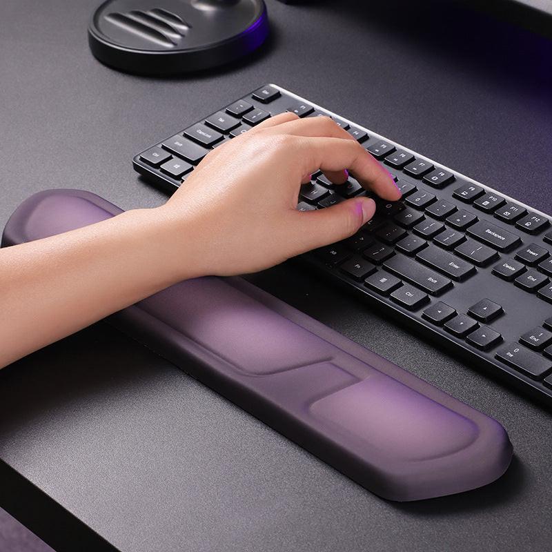 Yellow Comfortable Memory Foam Wrist Rest Set â Ergonomic Mouse Pad & Keyboard Hand Support for Office and Home Use.