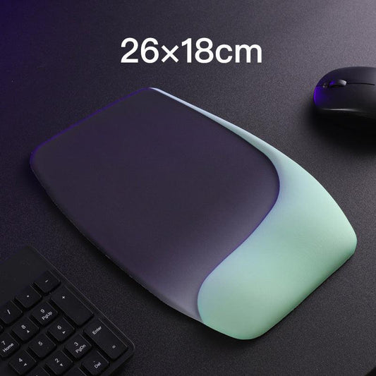 Purple and Green Comfortable Memory Foam Wrist Rest Set â Ergonomic Mouse Pad & Keyboard Hand Support for Office and Home Use.