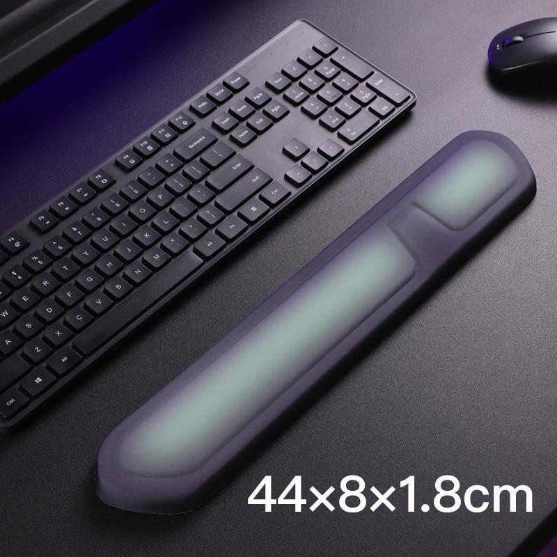 Purple and Green Comfortable Memory Foam Wrist Rest Set â Ergonomic Mouse Pad & Keyboard Hand Support for Office and Home Use.