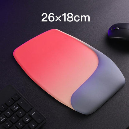 Red and Grey Comfortable Memory Foam Wrist Rest Set â Ergonomic Mouse Pad & Keyboard Hand Support for Office and Home Use.