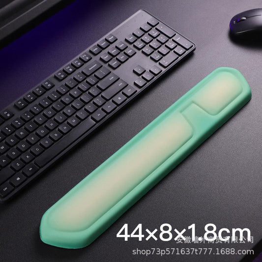 Green and White Comfortable Memory Foam Wrist Rest Set â Ergonomic Mouse Pad & Keyboard Hand Support for Office and Home Use.