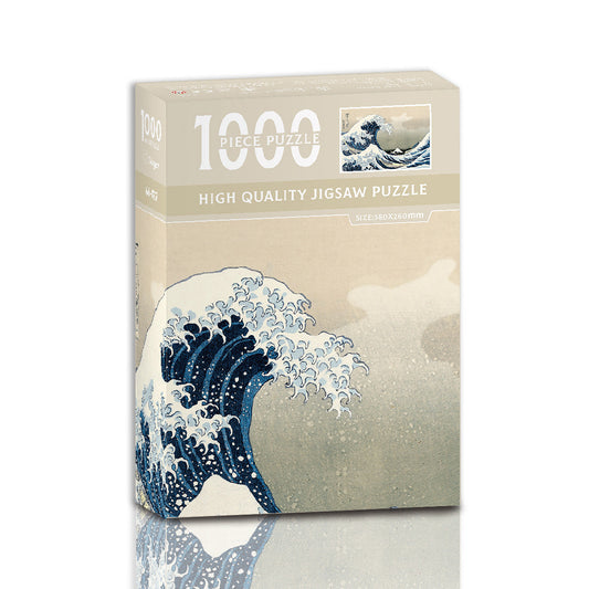 The Great Wave off Kanagawa 1000-Piece Jigsaw Puzzle â High-Quality Artistic Puzzle for Adults, Stress Relief & Mental Exerciseï¼66-027ï¼.