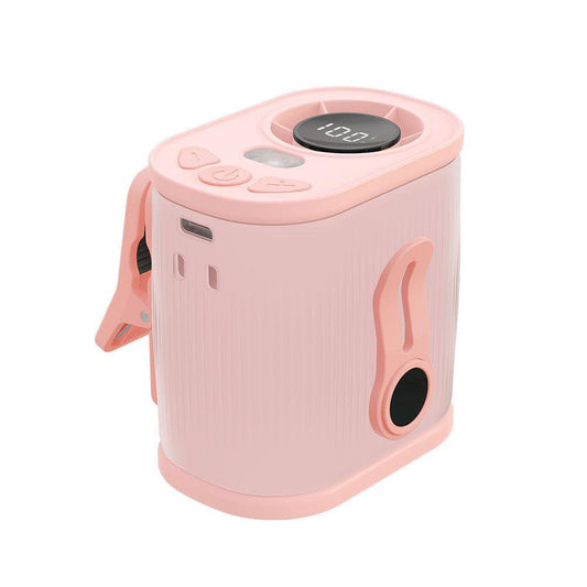 Pink High-Speed Mini Clip Fan with 360Â° Rotation â Portable, Rechargeable & Multi-Functional Cooling Solution.