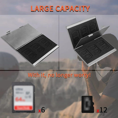Blue High-Quality Aluminum SD & TF Card Case â Premium Storage Solution for Memory Cards(Memory card not included).