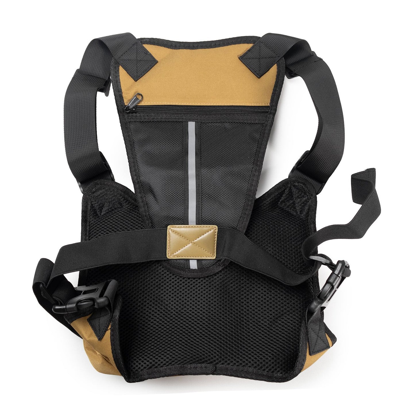 Brown Outdoor Tactical Chest Pack – Lightweight Running & Hiking Vest for Men (27×17×5cm)