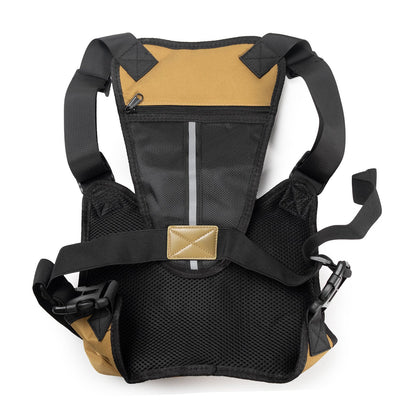 Brown Outdoor Tactical Chest Pack – Lightweight Running & Hiking Vest for Men (27×17×5cm)