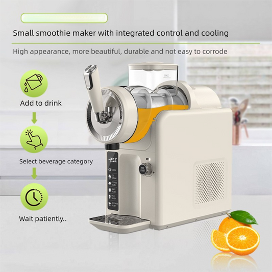 White Compact Home Cold Drink & Ice Cream Maker â Multi-Functional Slush, Milkshake, Coffee, Cocktail & Ice Cream Machine with Auto-Clean Function (AU Plug).