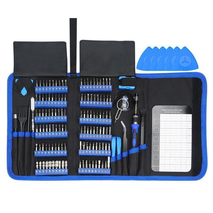 Professional 140-in-1 Precision Screwdriver Repair Tool Kit in Portable Oxford Bag(blue).