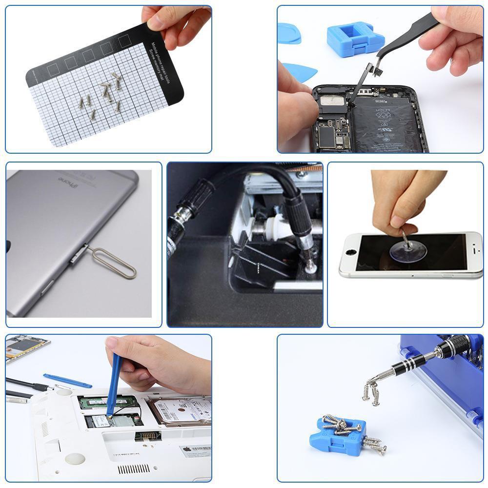 Professional 140-in-1 Precision Screwdriver Repair Tool Kit in Portable Oxford Bag(blue).