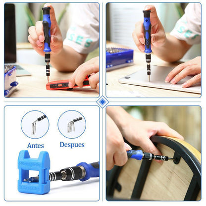 Professional 140-in-1 Precision Screwdriver Repair Tool Kit in Portable Oxford Bag(blue).