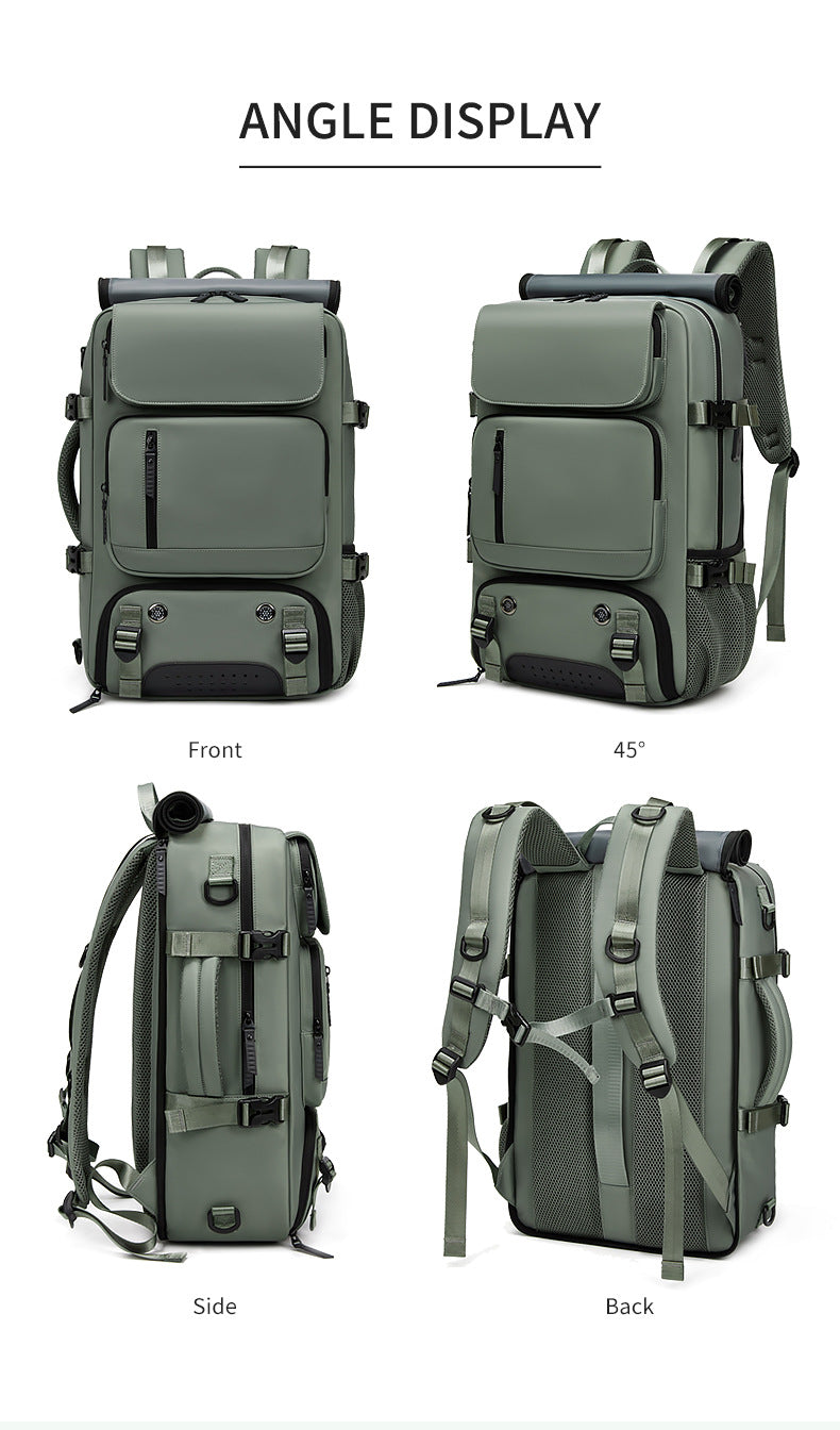 4-in-1 Convertible Travel Backpack & Briefcase - Large Capacity, 16" Laptop Compartment, USB Port(Purple)