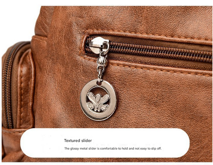Black Vintage Soft Leather Hobo Bag for Women - Multi-Pocket Shoulder Purse & Crossbody Handbag
