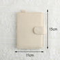 White DIY Canvas Passport Holder with 4 Random Patches - Customizable Travel Document Wallet
