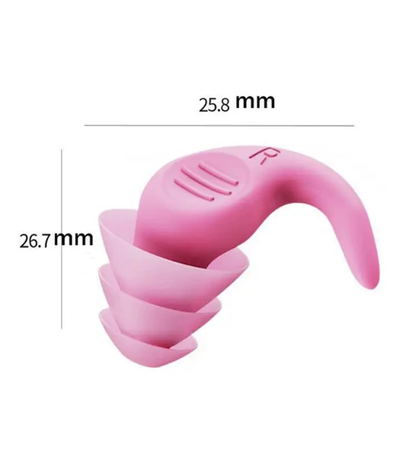 Grey 5-Pair Set Ergonomic Silicone Earplugs - Waterproof for Swimming, Reusable for Noise Cancelling Sleep.