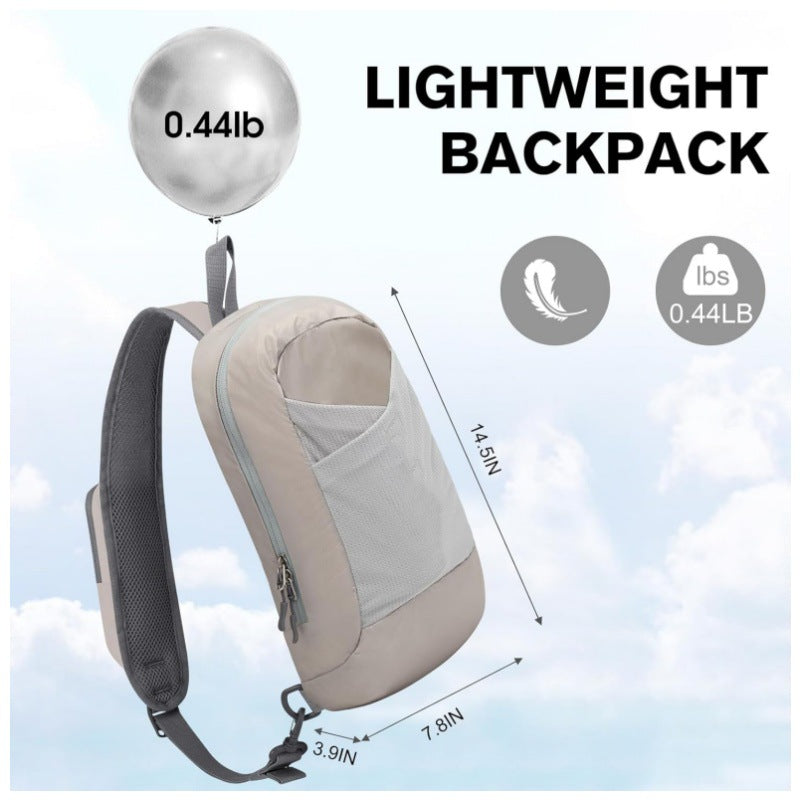 Green Lightweight Crossbody Sling Bag - Versatile Chest Daypack for Hiking, Travel & Daily Use