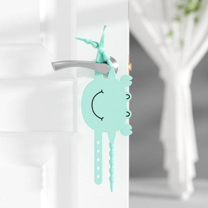 Green (6-Pack) Cute Crab Door Slam Stopper Set- Silicone Anti-Pinch & Quiet Latch Guard.