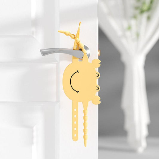 Yellow (6-Pack) Cute Crab Door Slam Stopper Set- Silicone Anti-Pinch & Quiet Latch Guard.