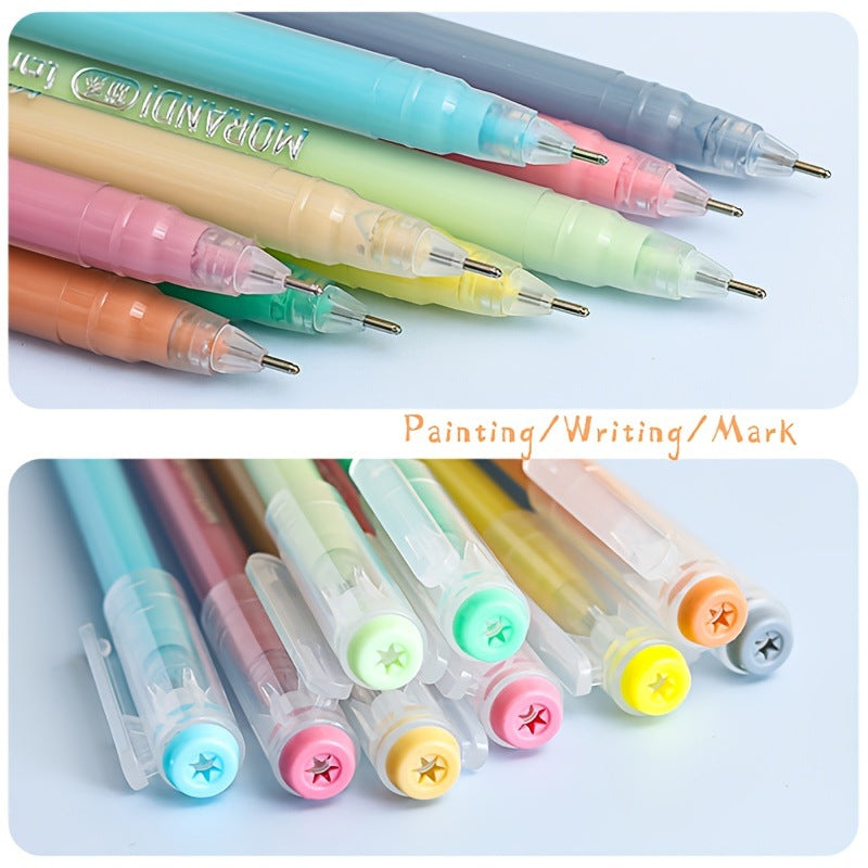 Dopamine 9PCS/Set Languo Dopamine Gel Pen Set - Vibrant Multi-Color Writing Instruments for Creativity
