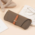 3 Pack Khaki Chic Portable Glasses Case Set - Anti-Pressure Sunglass & Myopia Eyewear Protectors