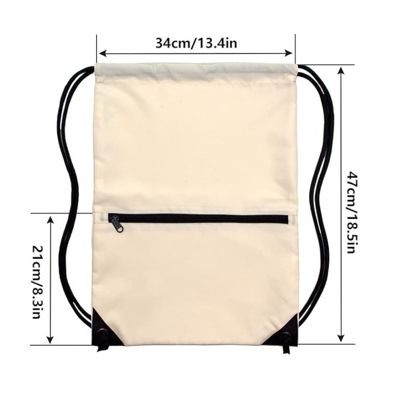 Grey Versatile Drawstring Backpack - Sports, Gym, Yoga, Dance & Travel Carry-All (34x47 cm)