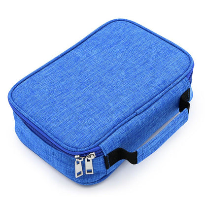 Blue Large Capacity 72-Slot Pencil Case - Multi-functional Oxford Cloth Storage for Students, Artists & Stationery (23x7x16 cm, 228g).