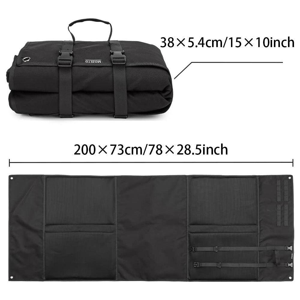 Black Portable Outdoor Tactical Shooting Mat - Field Training, Camping, Picnic & Moisture-Proof Nap Pad (200x73 cm / 78x28.5 inches).