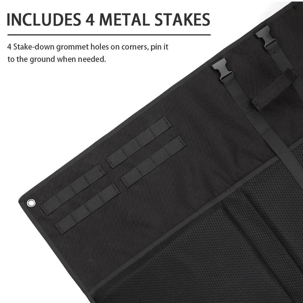 Black Portable Outdoor Tactical Shooting Mat - Field Training, Camping, Picnic & Moisture-Proof Nap Pad (200x73 cm / 78x28.5 inches).