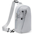 Grey Modern Urban Sling Bag Crossbody Chest Pack with Quick Adjustable Strap Compact Daypack for Travel and Daily Commute