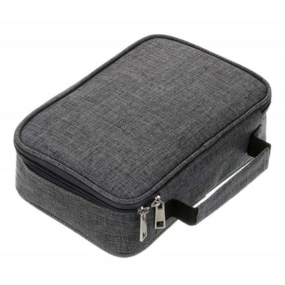 Grey Large Capacity 72-Slot Pencil Case - Multi-functional Oxford Cloth Storage for Students, Artists & Stationery (23x7x16 cm, 228g).