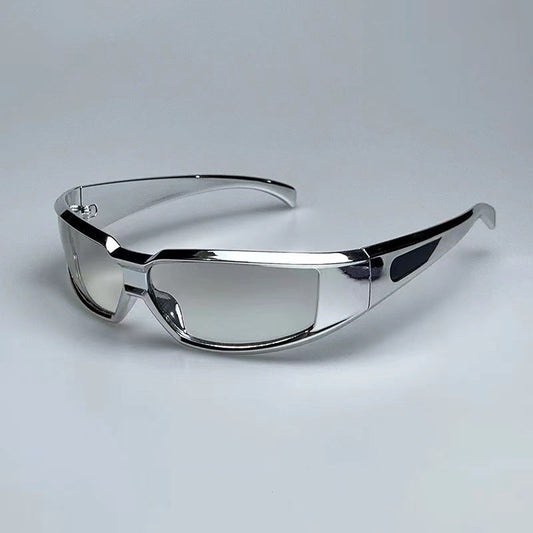 3 Pack Y2K Cyberpunk Sunglasses Futuristic Rectangular Shades Sci-Fi Style Fashion Eyewear for Festivals and Raves Ideal for Men and Women