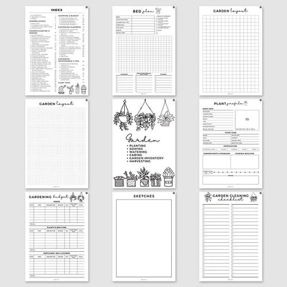 Garden Planner Journal & Plant Care Log Book with Layout Grids Watering Schedule and Budget Tracker for Indoor and Outdoor Gardening
