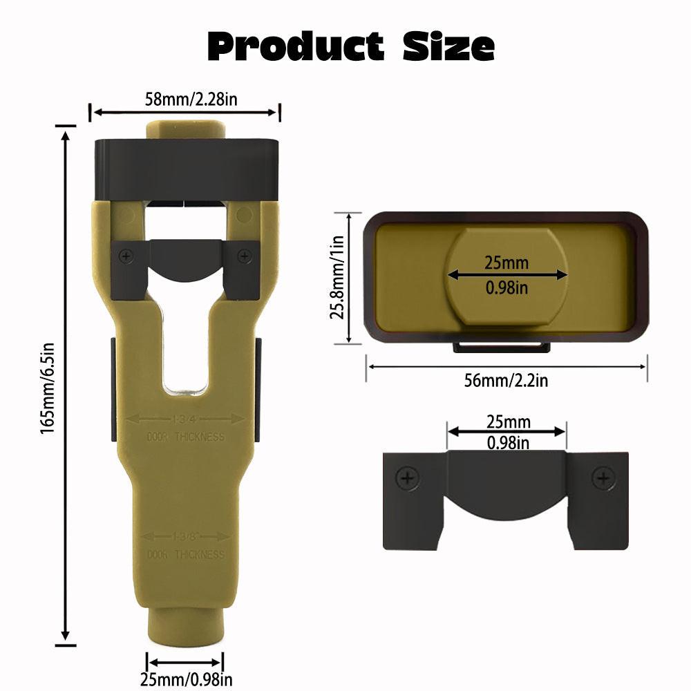 Door Latch Mortise Tool 25mm - Precision Woodworking Jig for Lock Faceplate Installation - Hammer-Driven Chisel Mortiser for DIY & Carpentry (165mm Length).